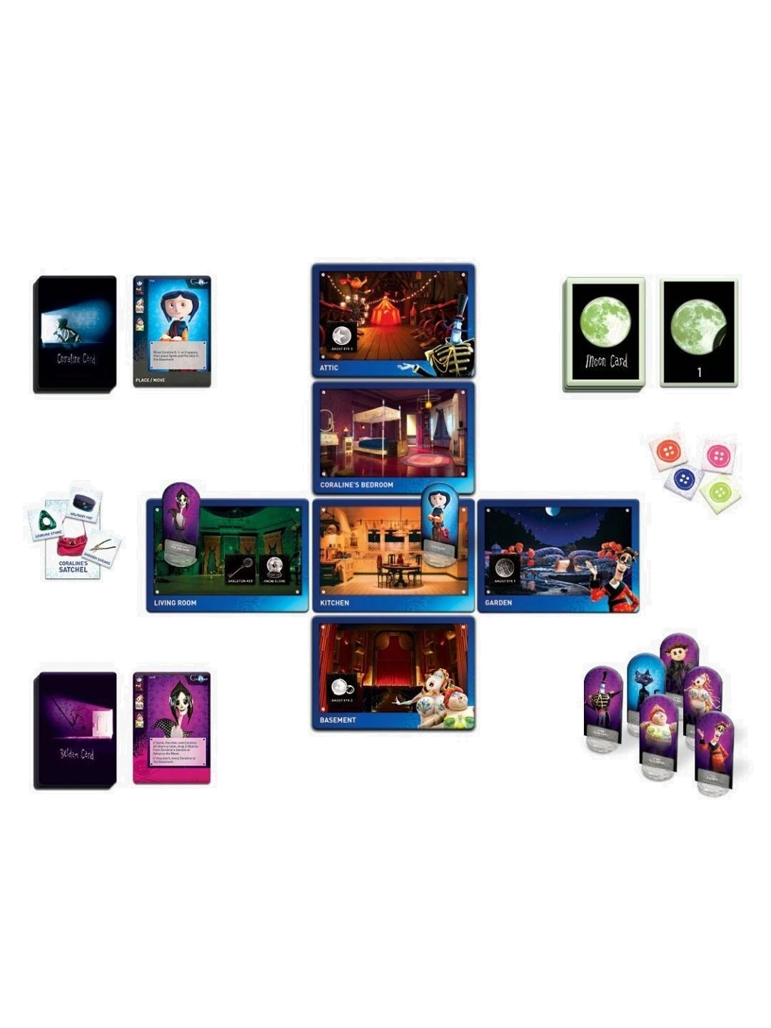 LOUNGEFLY Coraline Beware The Other Mother Cooperative Card Game - Image 2