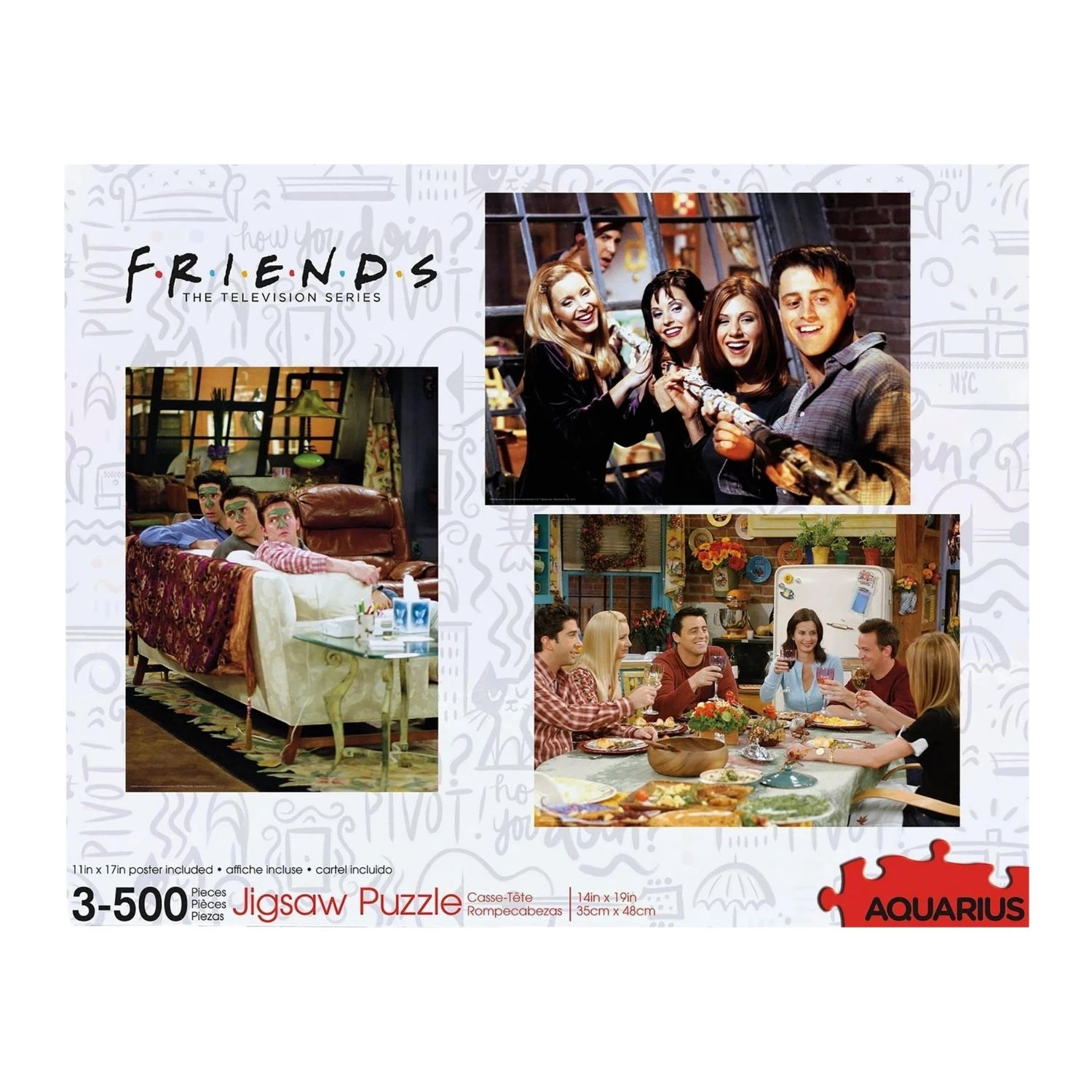 Aquarius Παζλ Friends Jigsaw 3 Pack Series (500 Pieces)
